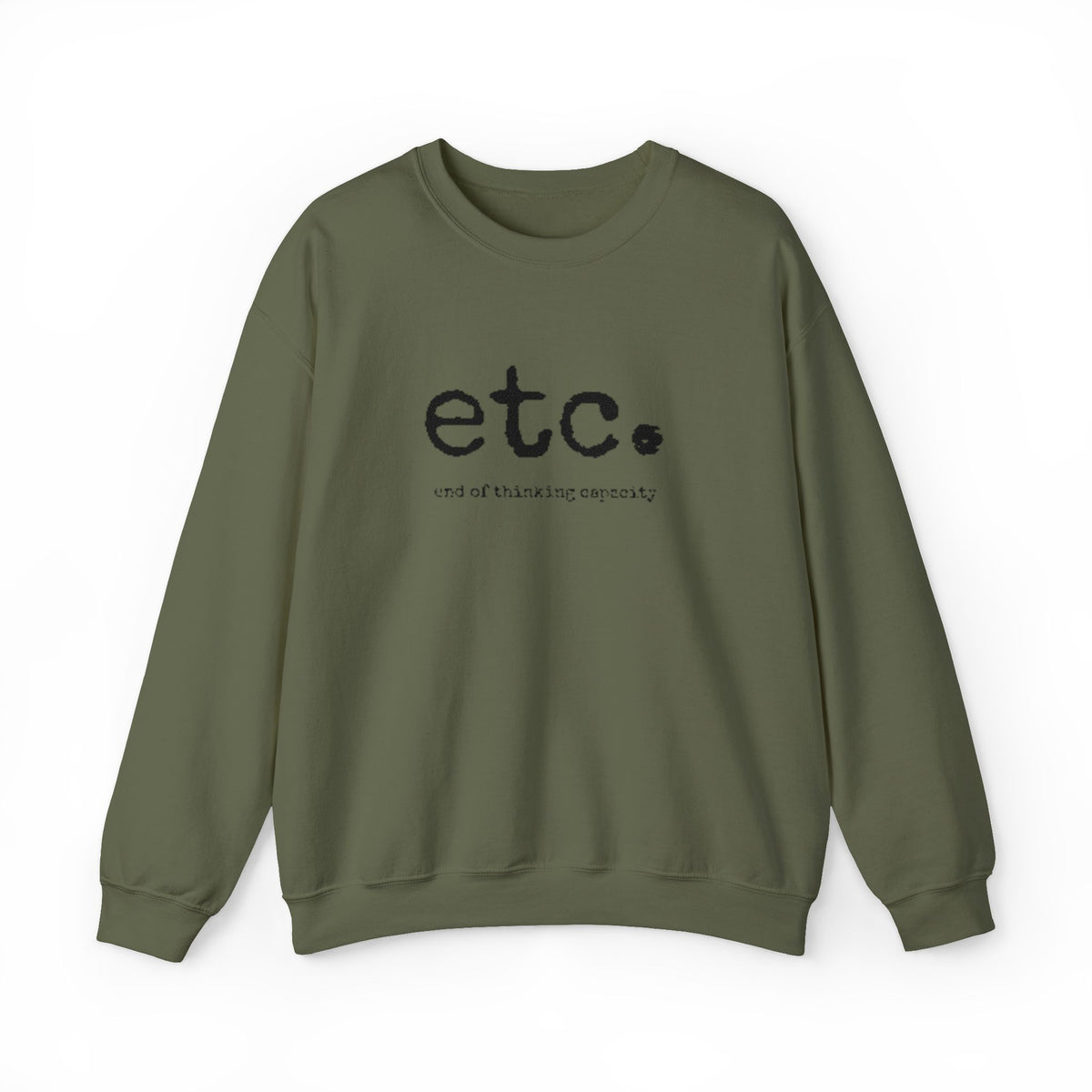 Crewneck Sweatshirt – Minimal 'etc.' Script Logo Casual Pullover