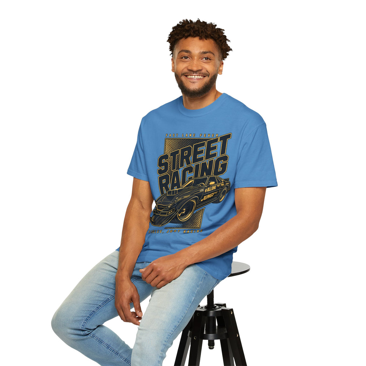 Street Racing Car T-Shirt — Retro Drift Racing Graphic Tee