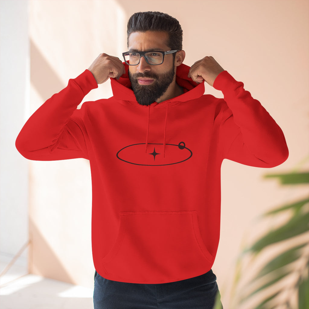 Minimal Orbit Hoodie — Simple Space Graphic Pullover