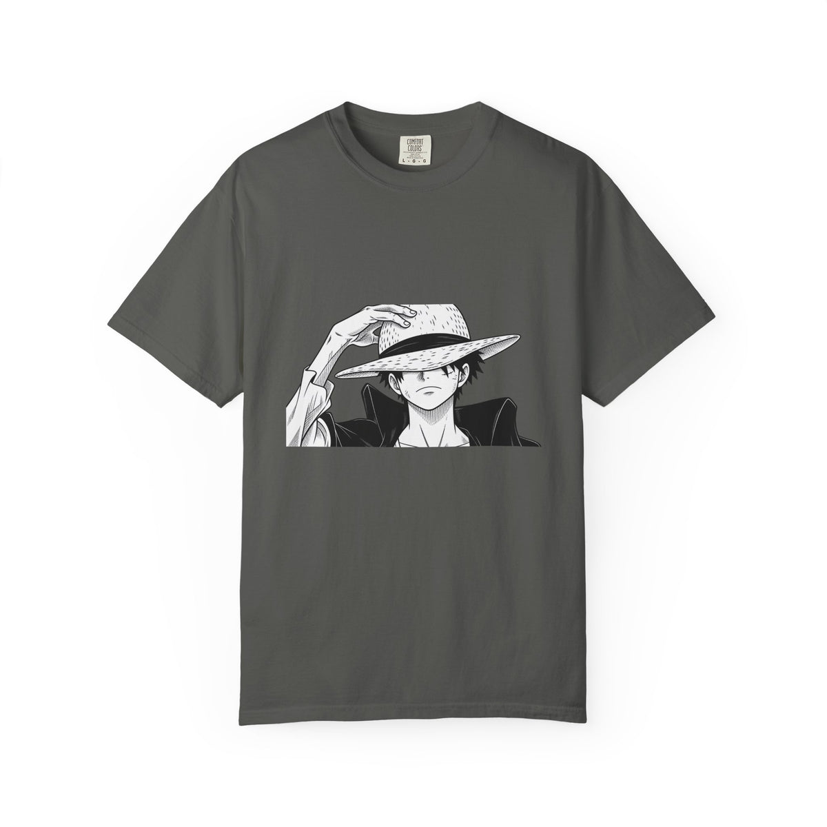 Anime Straw Hat Pirate T-Shirt – Minimal Luffy Illustration Tee