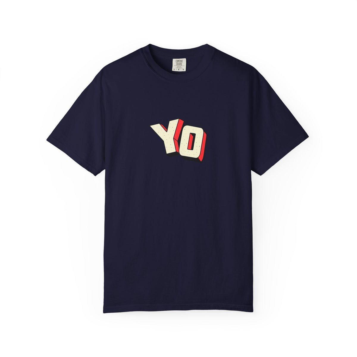 Yo Graphic T-Shirt — Retro 3D Lettering Tee