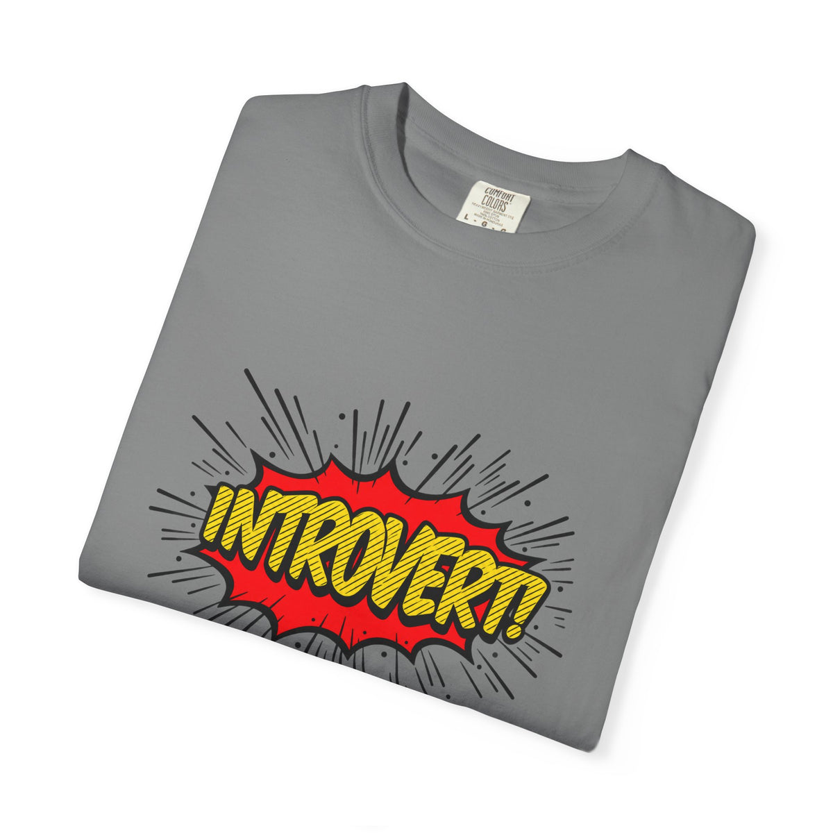 Introvert Comic Pop T-Shirt — Graphic "INTROVERT!" Tee