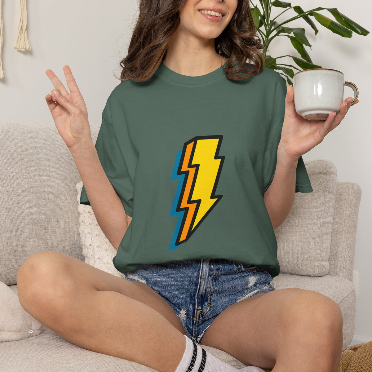 Lightning Bolt Graphic T-Shirt