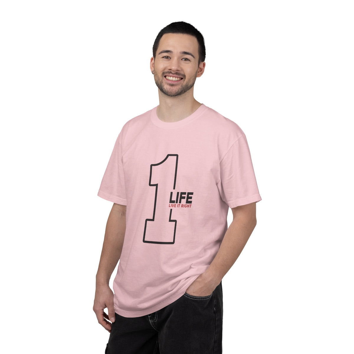 1 Life "Live It Right" T-Shirt — Minimalist Motivational Tee