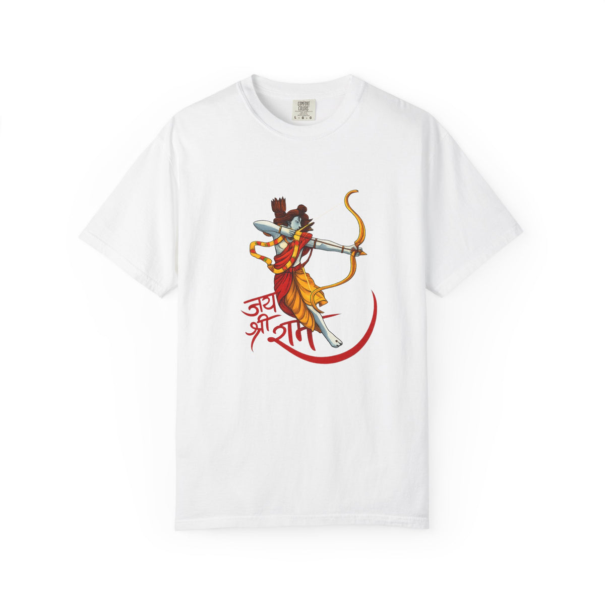 Ram Archer T-Shirt with ‘Jai Shri Ram’ Hindi Script — Hindu Festival & Devotional Tee