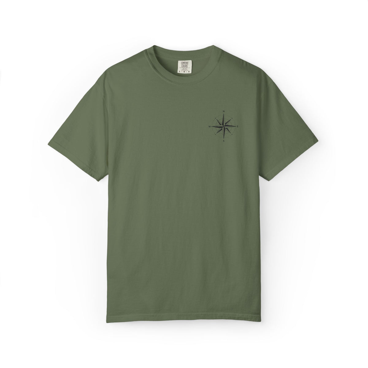 Compass Rose Pocket T-Shirt — Minimal Nautical Graphic Tee