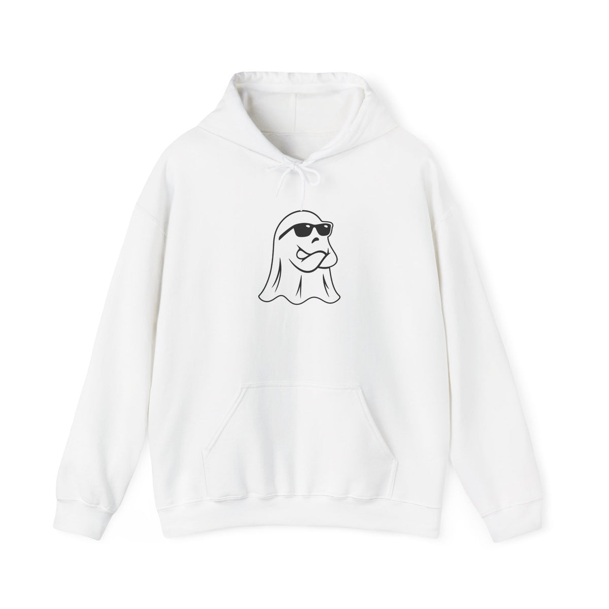Cool Sunglasses Ghost Hoodie — Cute Minimalist Halloween Pullover