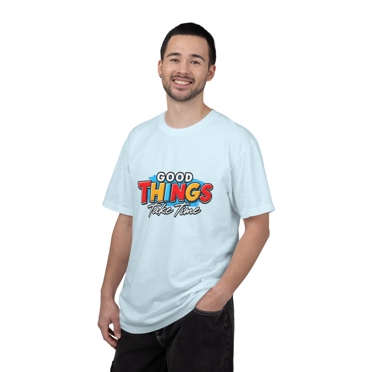 T-Shirt — "Good Things Take Time" Retro Graphic Tee