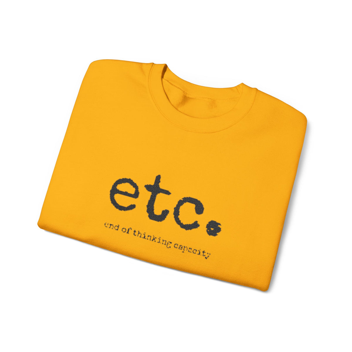 Crewneck Sweatshirt – Minimal 'etc.' Script Logo Casual Pullover