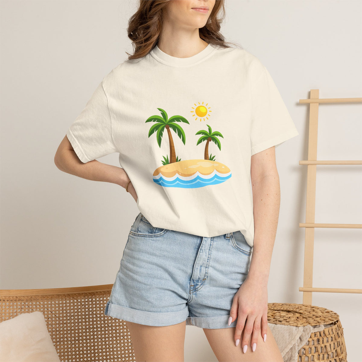 Island Paradise T-Shirt — Tropical Palm Tree Beach Graphic