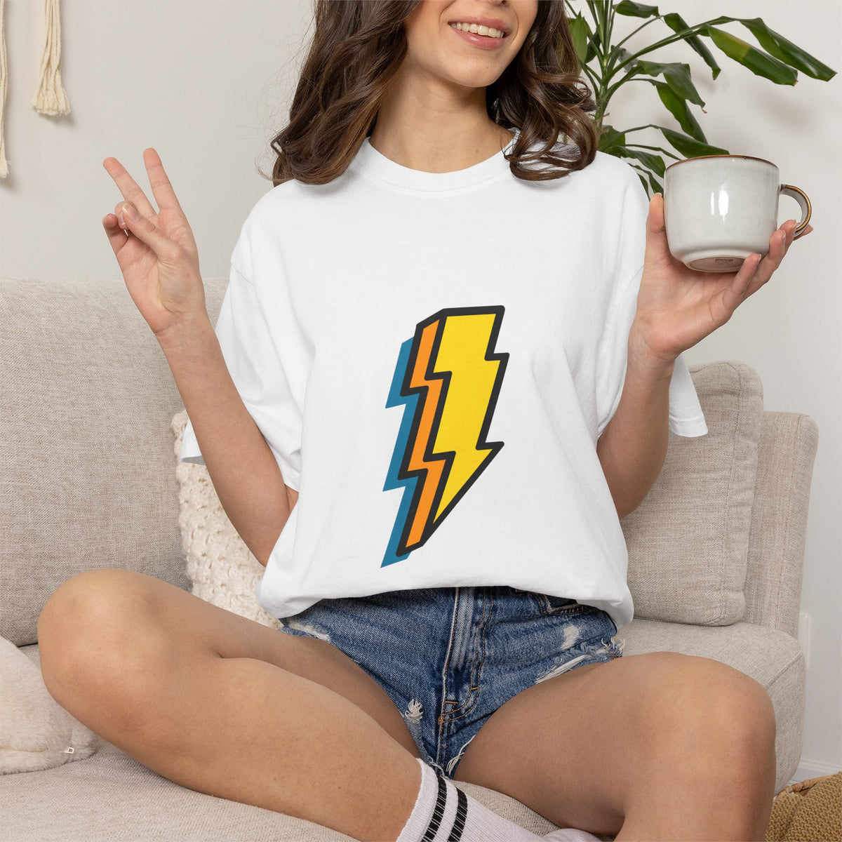 Lightning Bolt Graphic T-Shirt