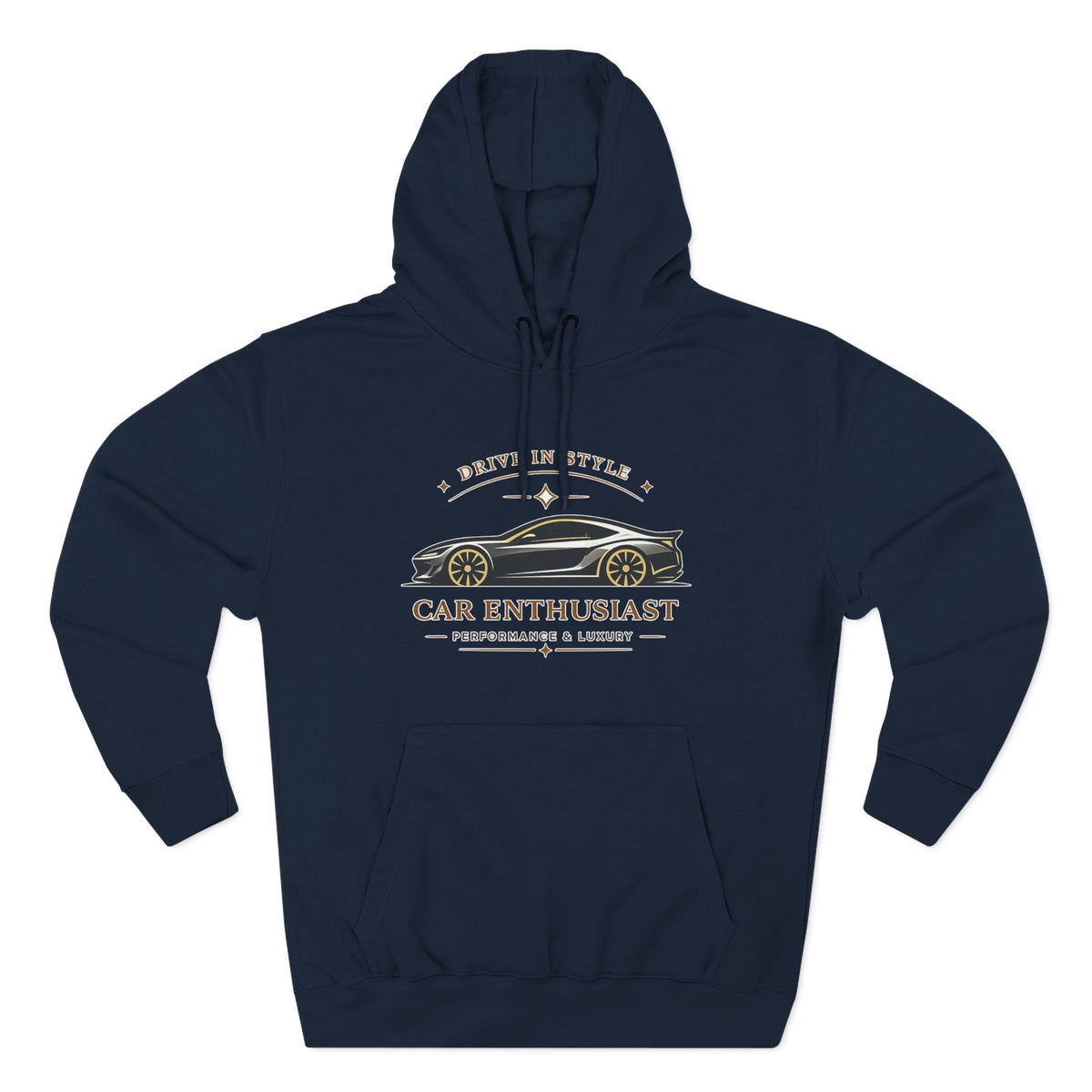 Car Enthusiast Hoodie — Vintage Sports Car Graphic, 'Drive in Style' Casual Pullover