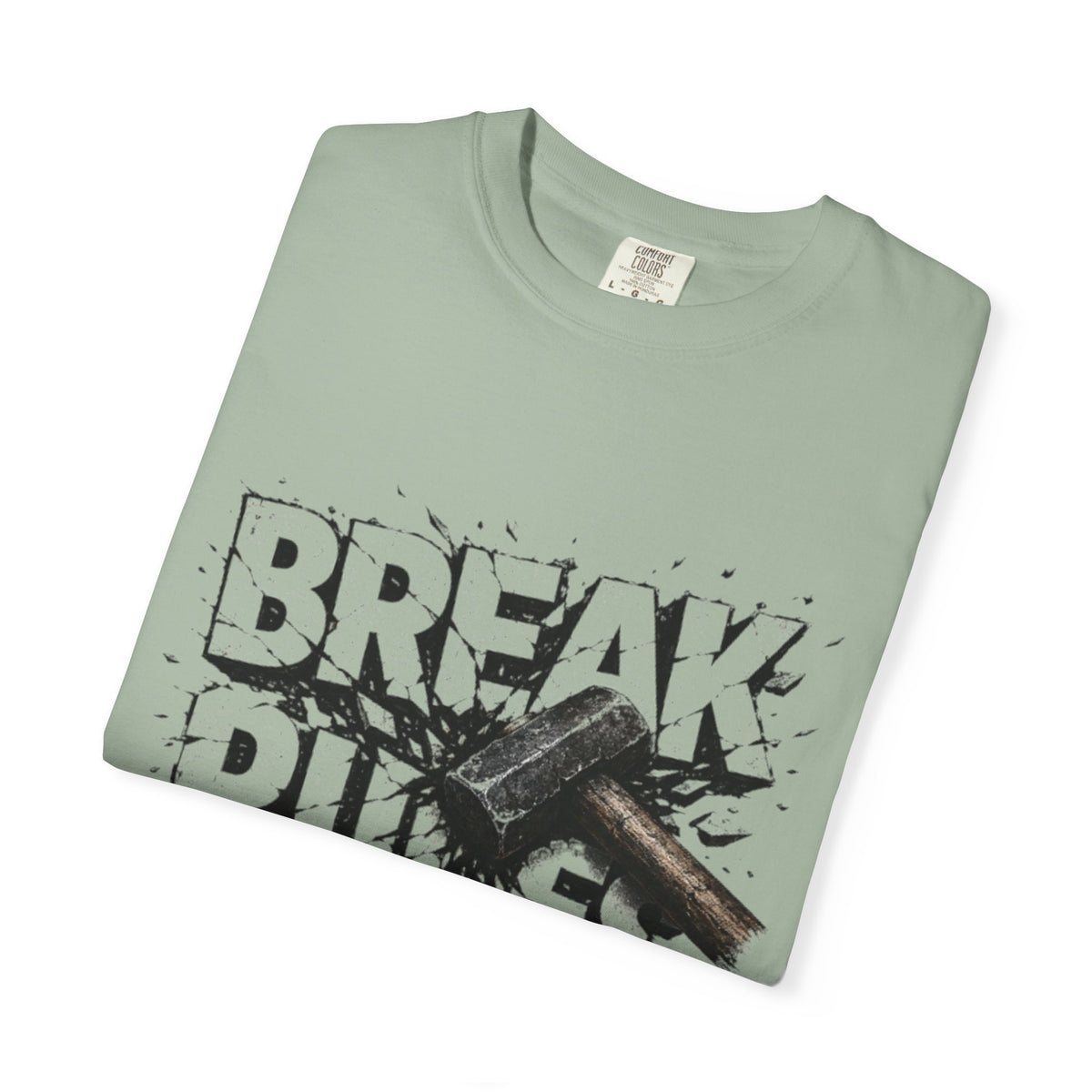 Break Rules T-Shirt — Graphic 'Break Rules' Design with Hammer