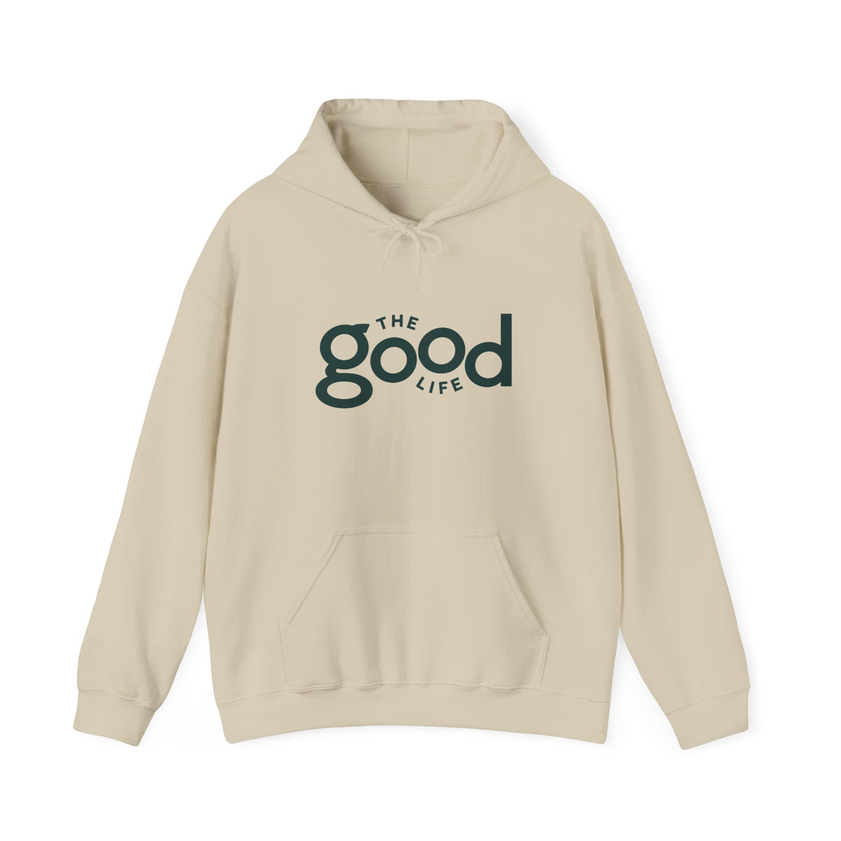 The Good Life Hoodie – Minimal Retro Logo Pullover