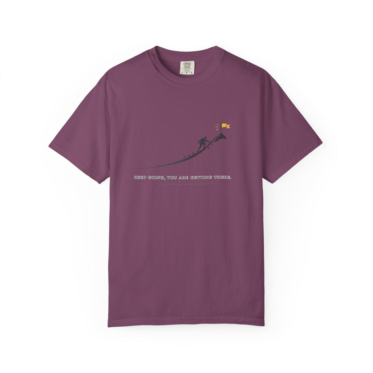 Motivational Climber T-Shirt — "Keep Going, You Are Getting There"