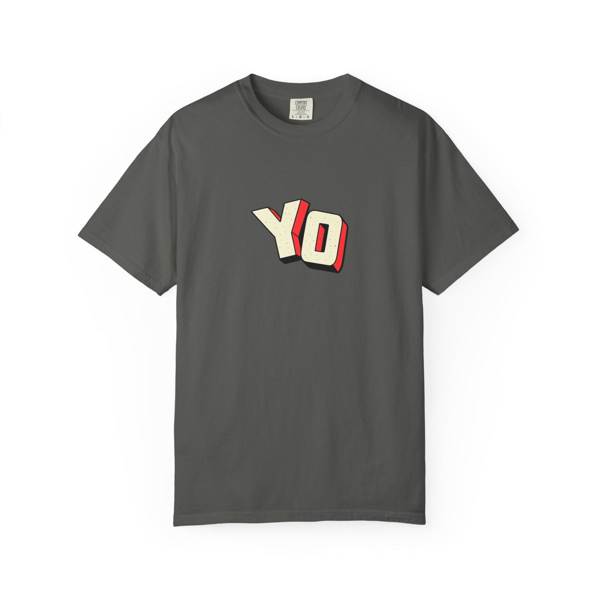 Yo Graphic T-Shirt — Retro 3D Lettering Tee