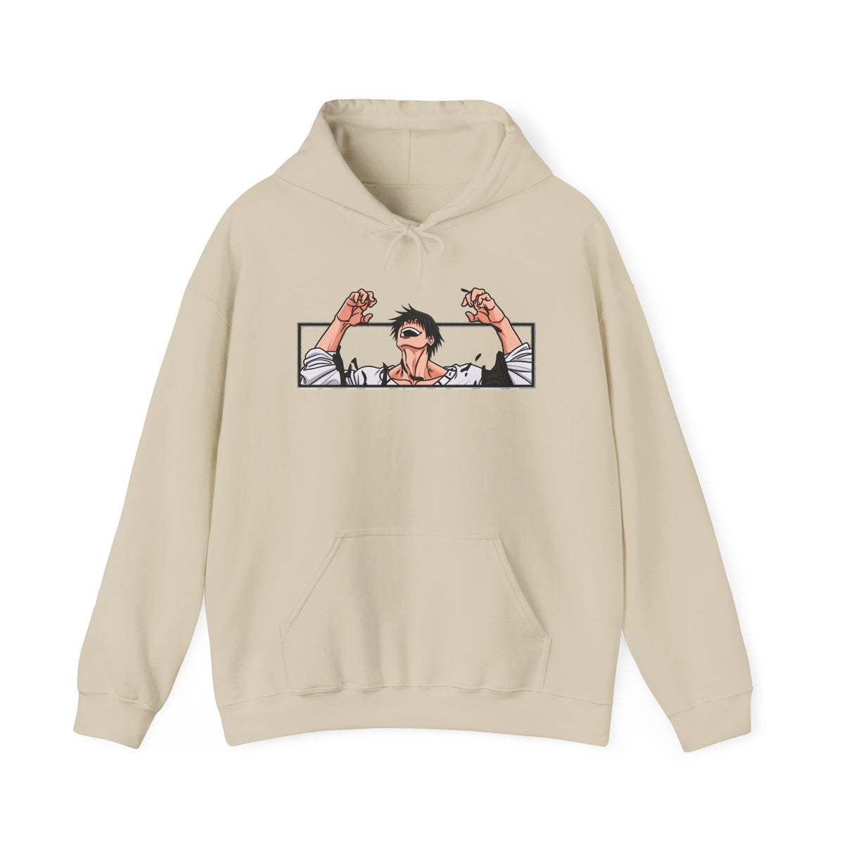 Anime Character Panel Hoodie — Retro Manga Illustration Pullover
