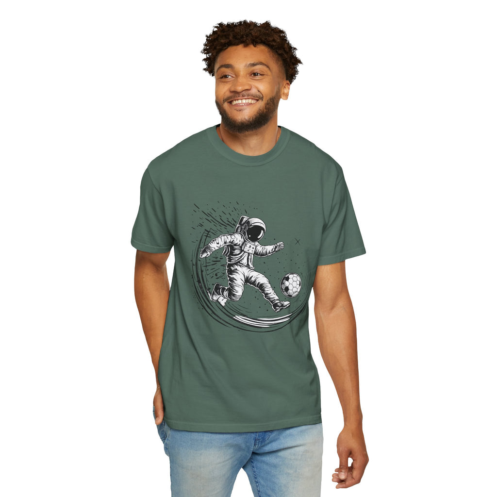 Astronaut Soccer T-Shirt — Space Football Graphic Tee