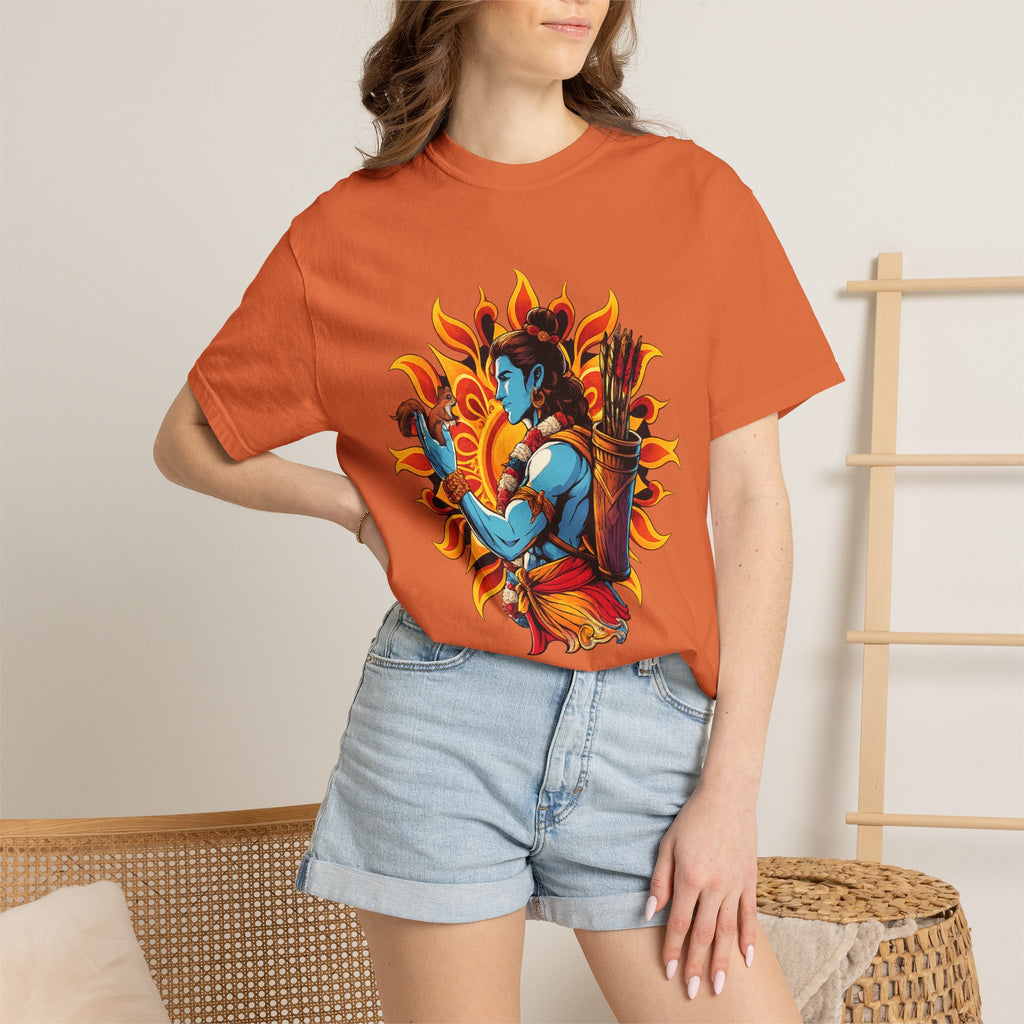 T-Shirt Ram Ji — Mythic Archer Illustration Tee (Sunburst Warrior Graphic)