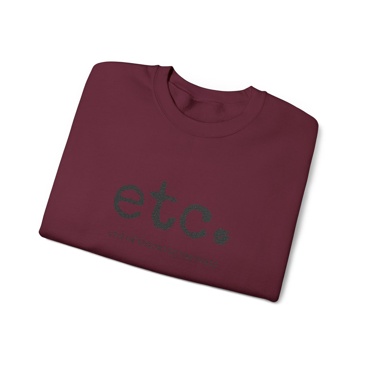 Crewneck Sweatshirt – Minimal 'etc.' Script Logo Casual Pullover