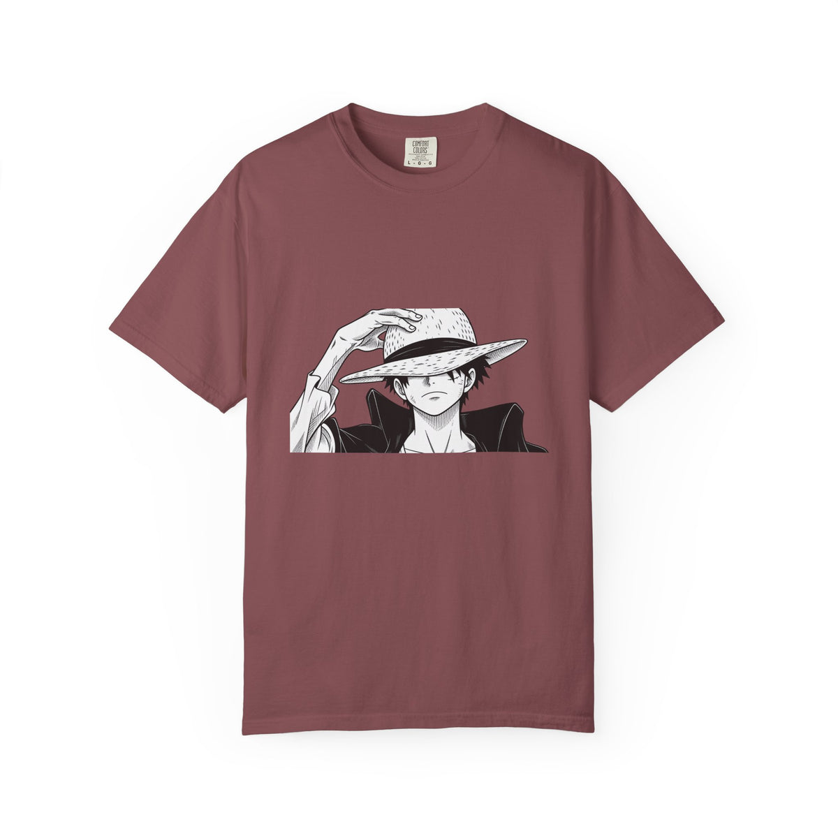 Anime Straw Hat Pirate T-Shirt – Minimal Luffy Illustration Tee