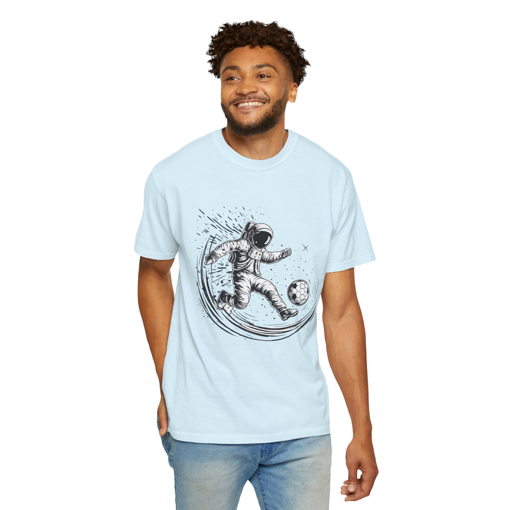 Astronaut Soccer T-Shirt — Space Football Graphic Tee