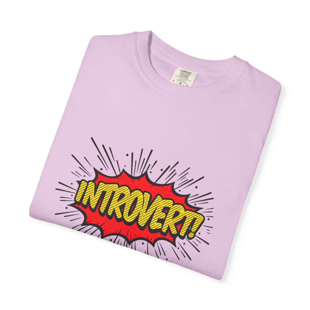 Introvert Comic Pop T-Shirt — Graphic "INTROVERT!" Tee