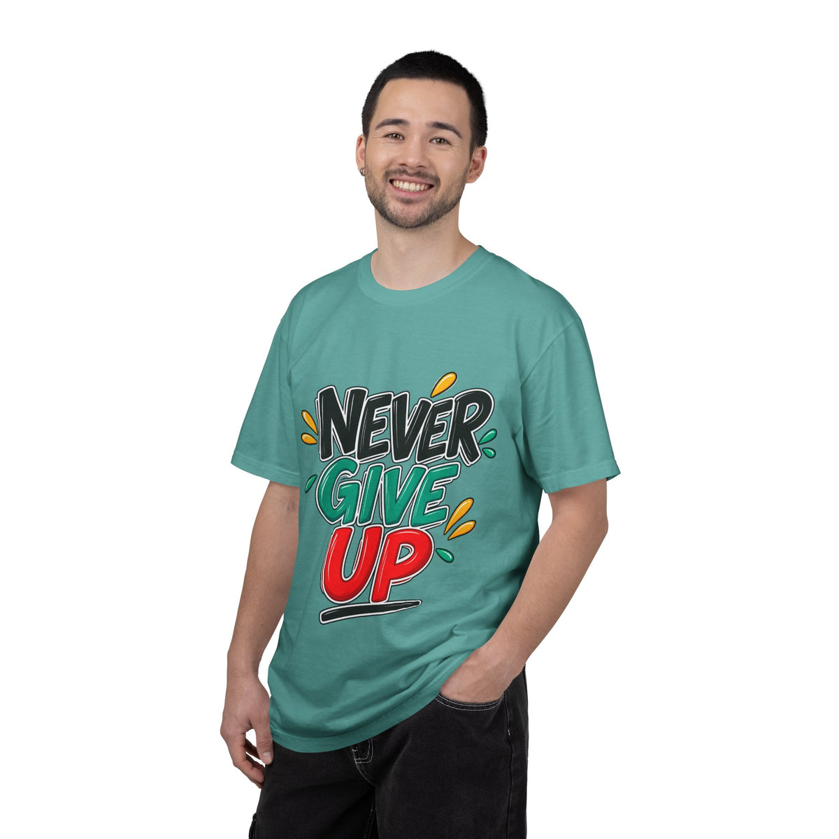 Never Give Up T-Shirt — Motivational Graphic Tee