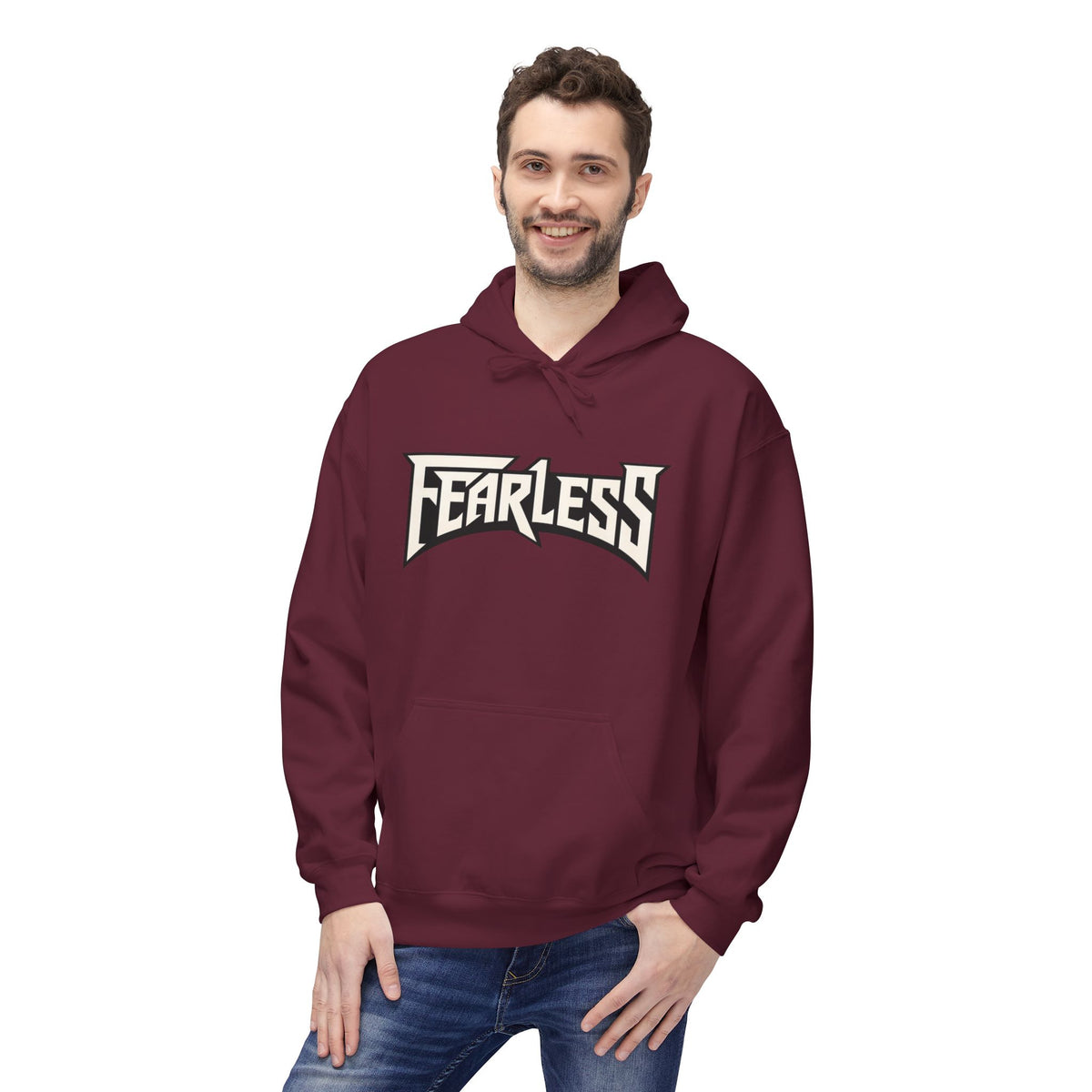 Fearless Graphic Hoodie — Bold Retro Logo Pullover