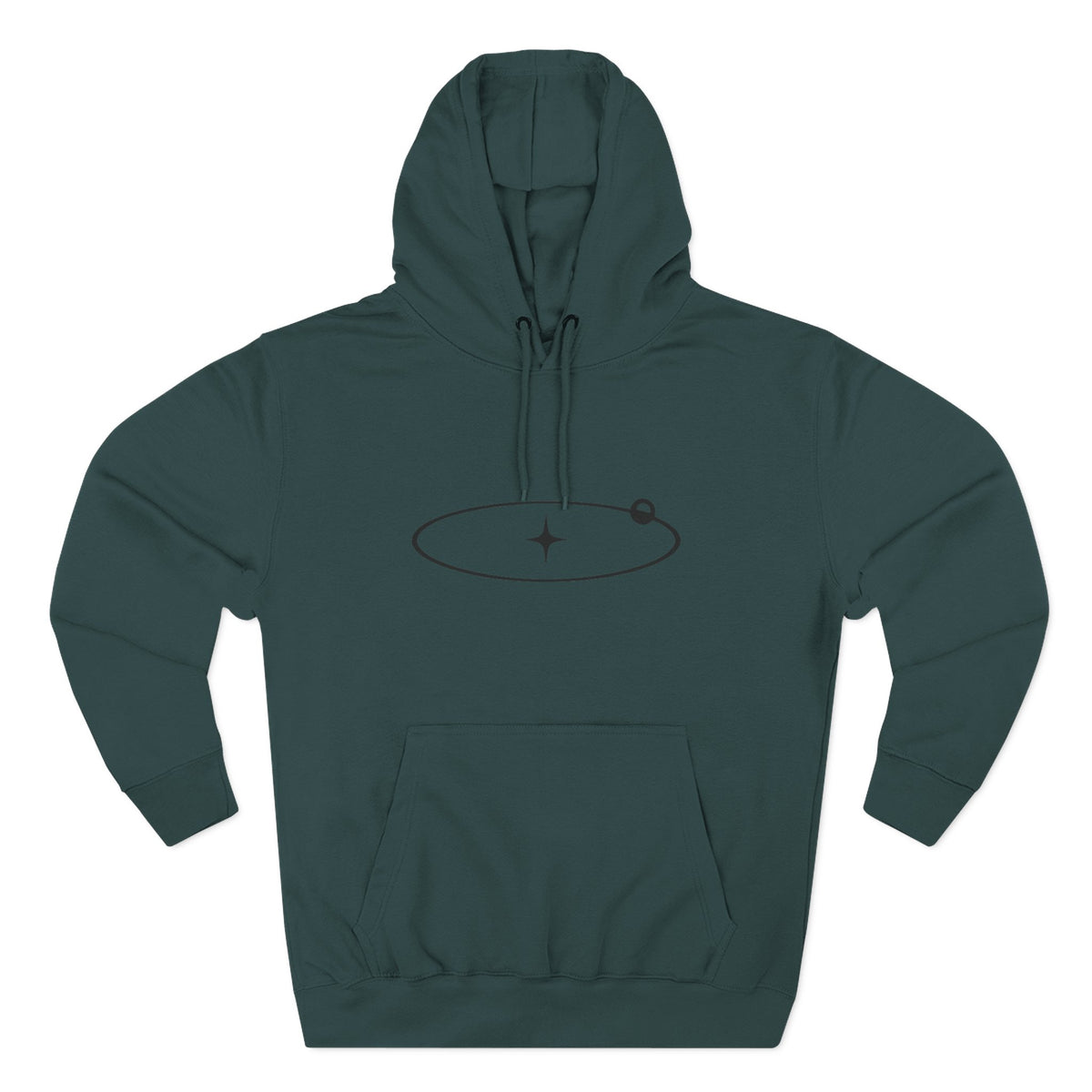 Minimal Orbit Hoodie — Simple Space Graphic Pullover