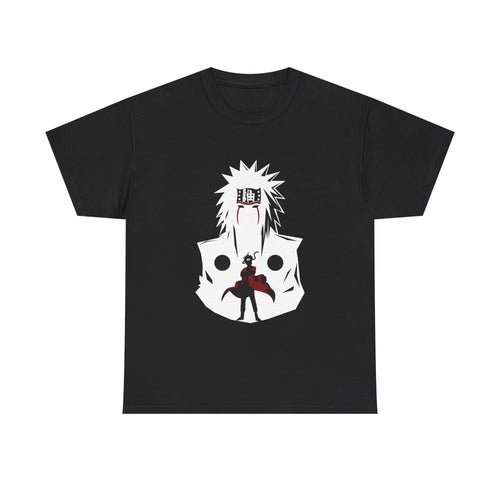 Anime Shadow Warrior T-Shirt — Silhouette Battle Graphic Tee