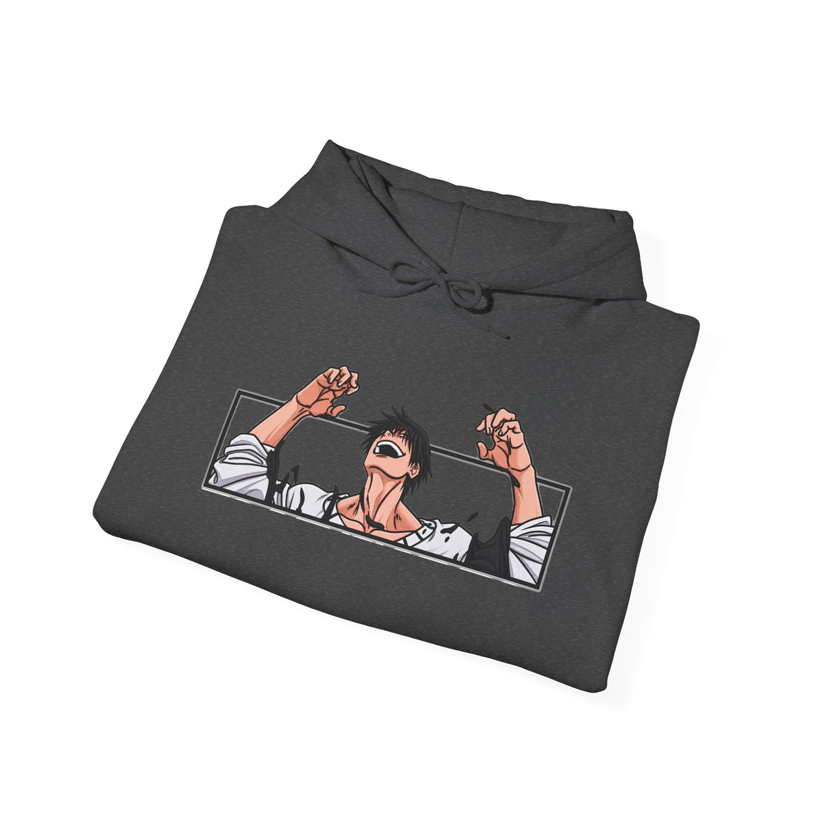 Anime Character Panel Hoodie — Retro Manga Illustration Pullover
