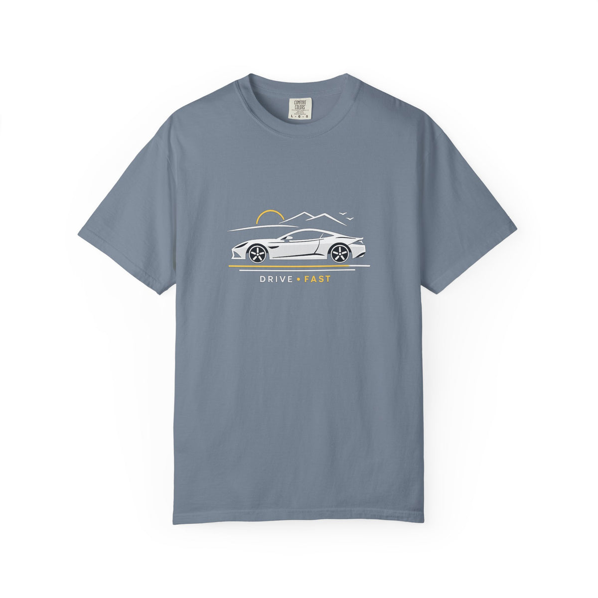 Drive Fast Sports Car T‑Shirt — Vintage Road Trip Graphic