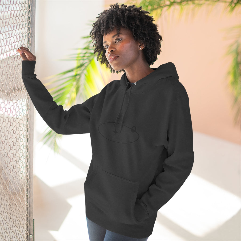 Minimal Orbit Hoodie — Simple Space Graphic Pullover