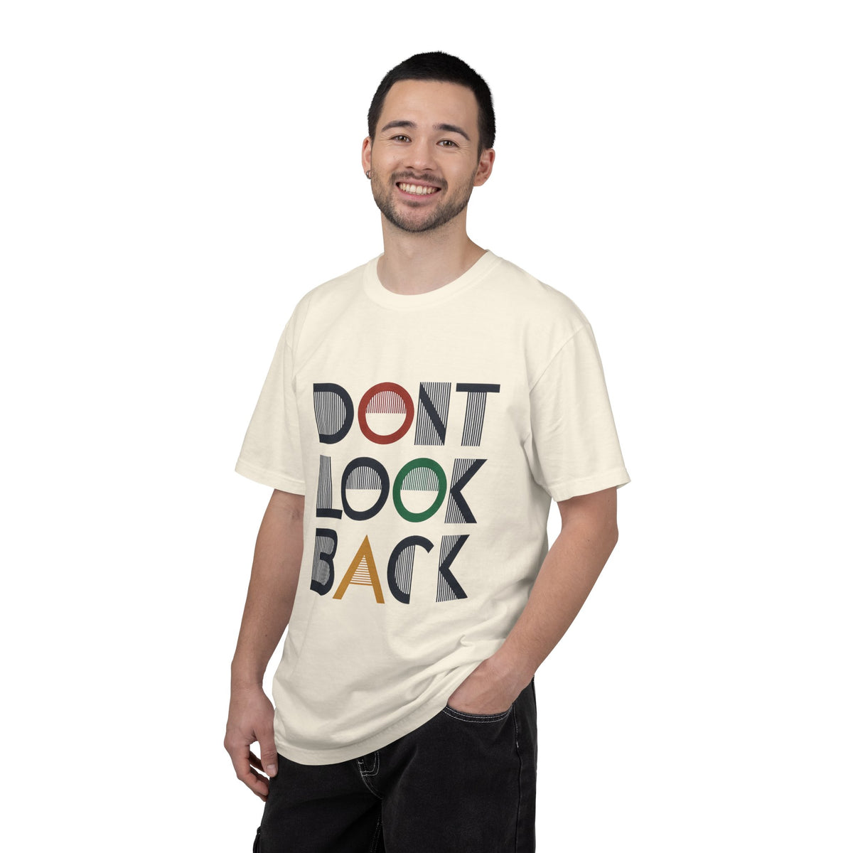 Don't Look Back T-Shirt — Retro Motivational Graphic Tee