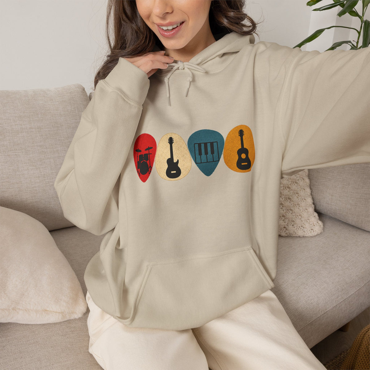 Guitar Picks Graphic Hoodie