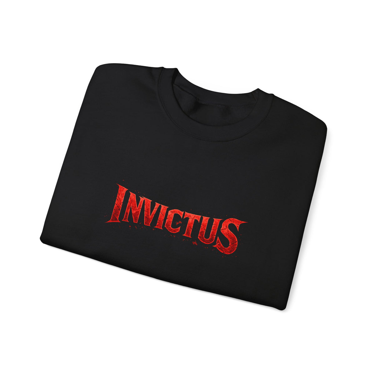 Invictus Crewneck Sweatshirt — Bold Red Script Pullover