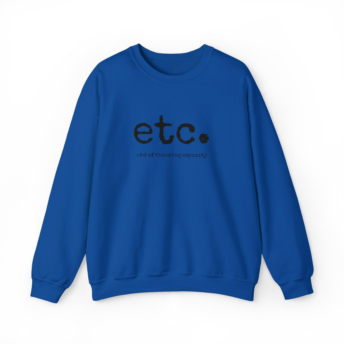 Crewneck Sweatshirt – Minimal 'etc.' Script Logo Casual Pullover