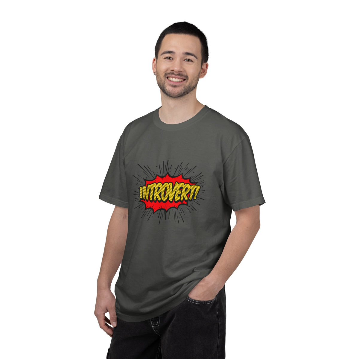 Introvert Comic Pop T-Shirt — Graphic "INTROVERT!" Tee