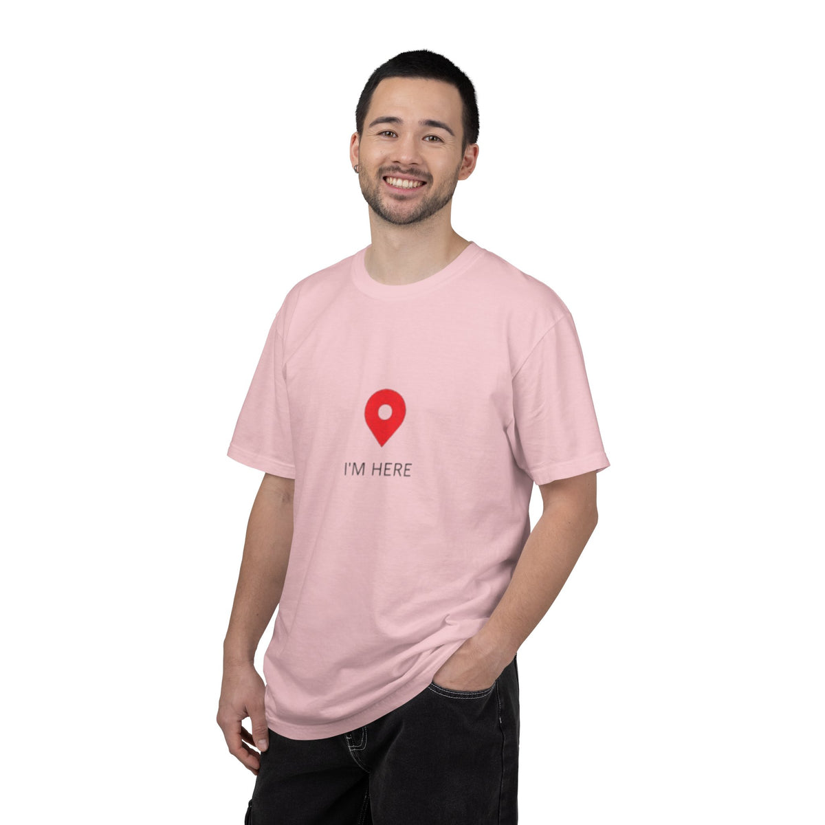 I’m Here T‑Shirt — Location Pin Graphic Tee