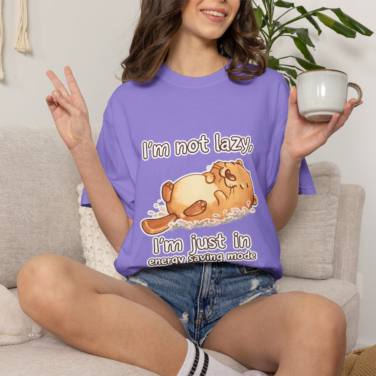 Funny 'I'm Not Lazy, I'm in Energy Saving Mode' T-Shirt