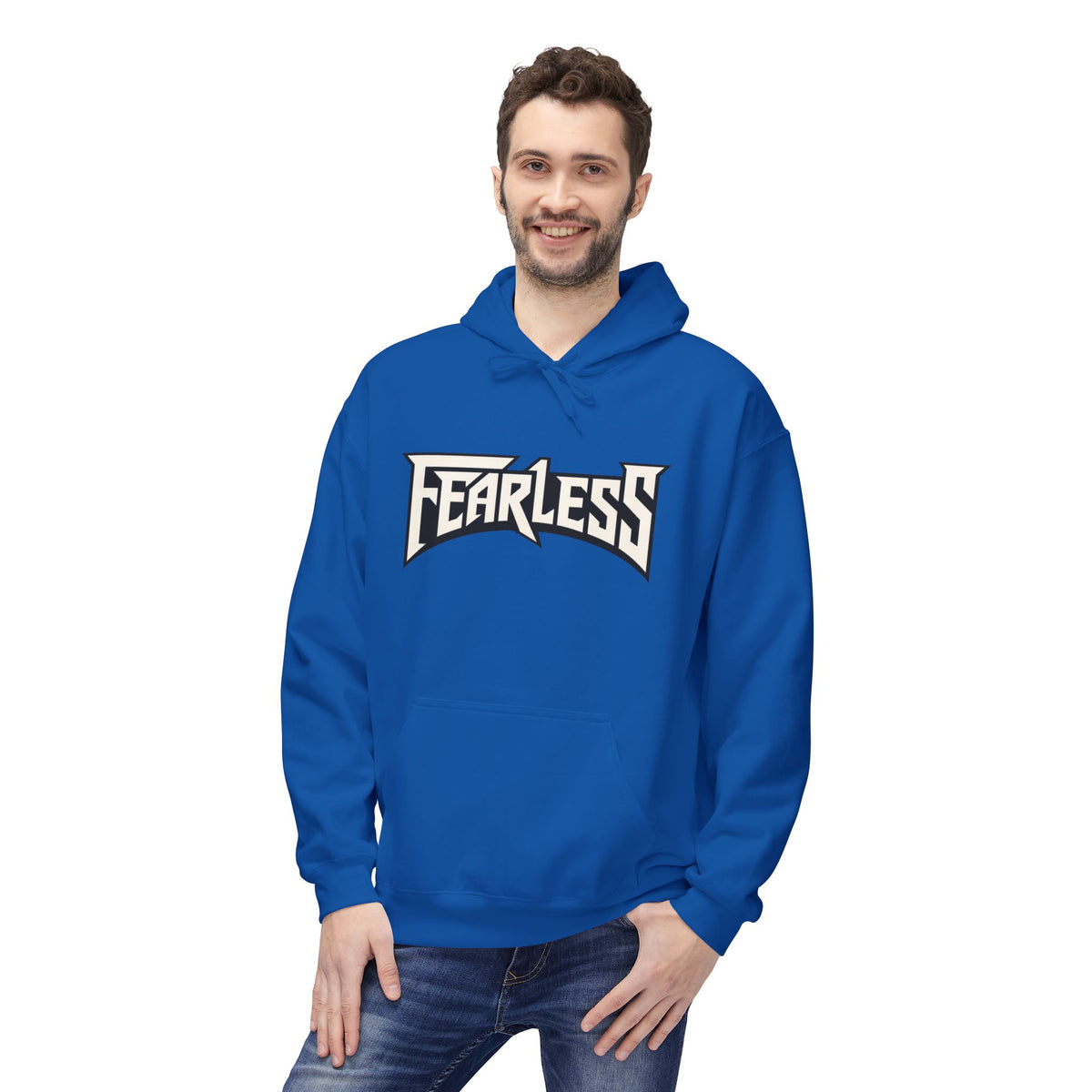 Fearless Graphic Hoodie — Bold Retro Logo Pullover