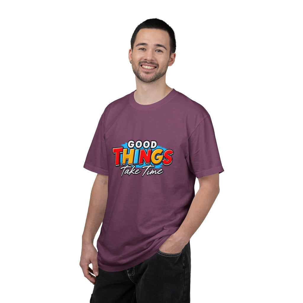T-Shirt — "Good Things Take Time" Retro Graphic Tee