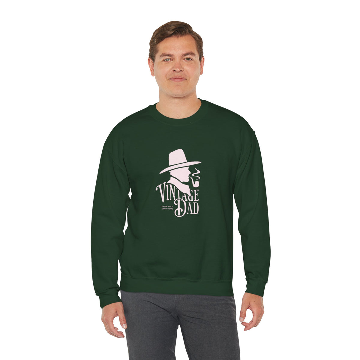 Crewneck Sweatshirt — Pink Cowboy Hat Graphic ‘Howdy’ Retro Western Pullover
