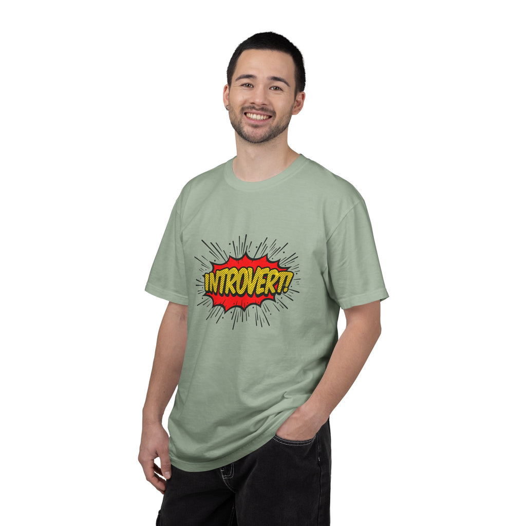 Introvert Comic Pop T-Shirt — Graphic "INTROVERT!" Tee