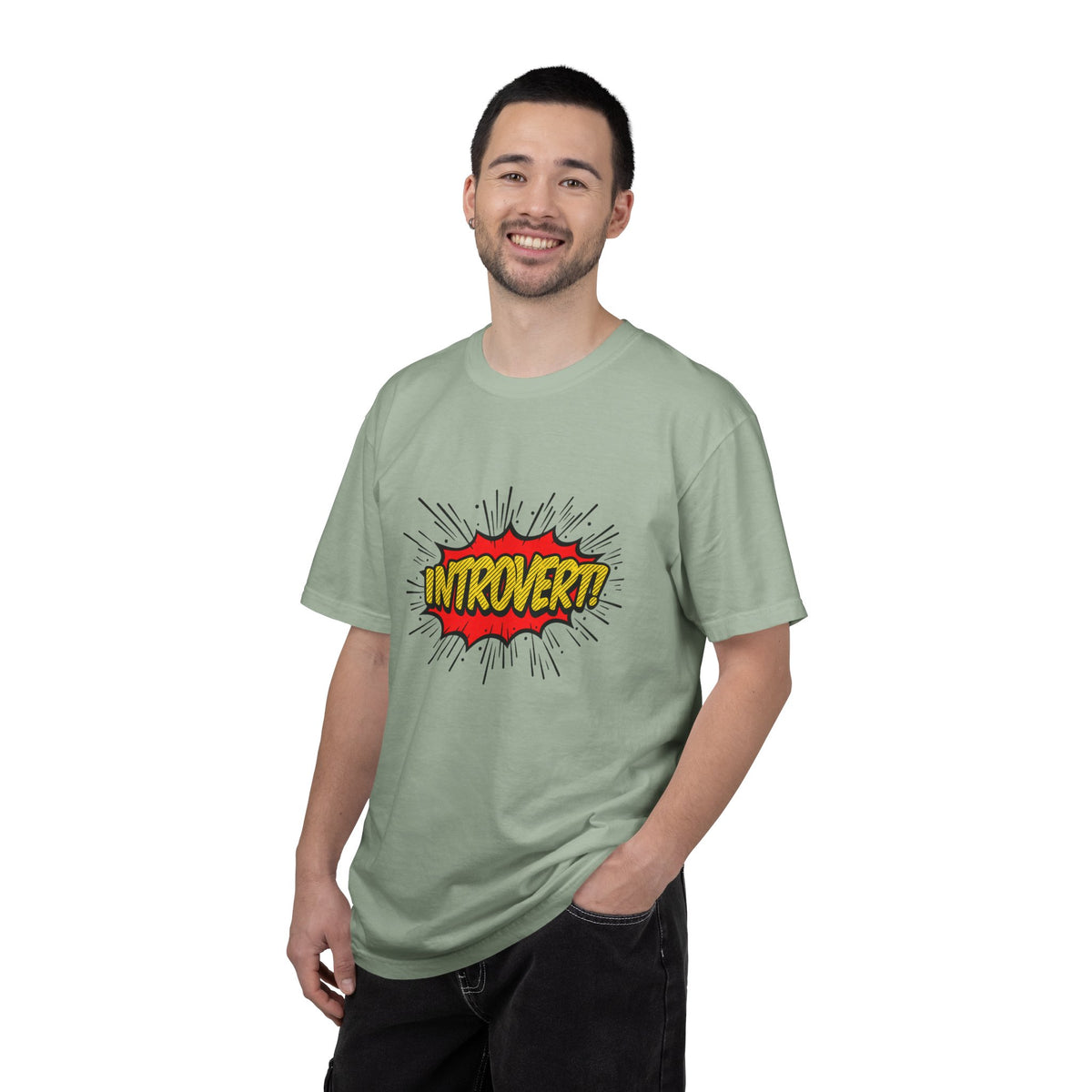 Introvert Comic Pop T-Shirt — Graphic "INTROVERT!" Tee
