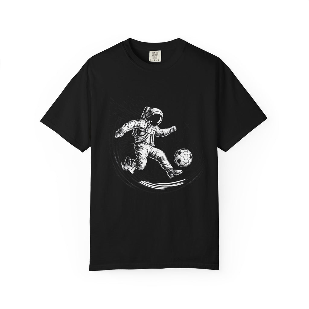 Astronaut Soccer T-Shirt — Space Football Graphic Tee