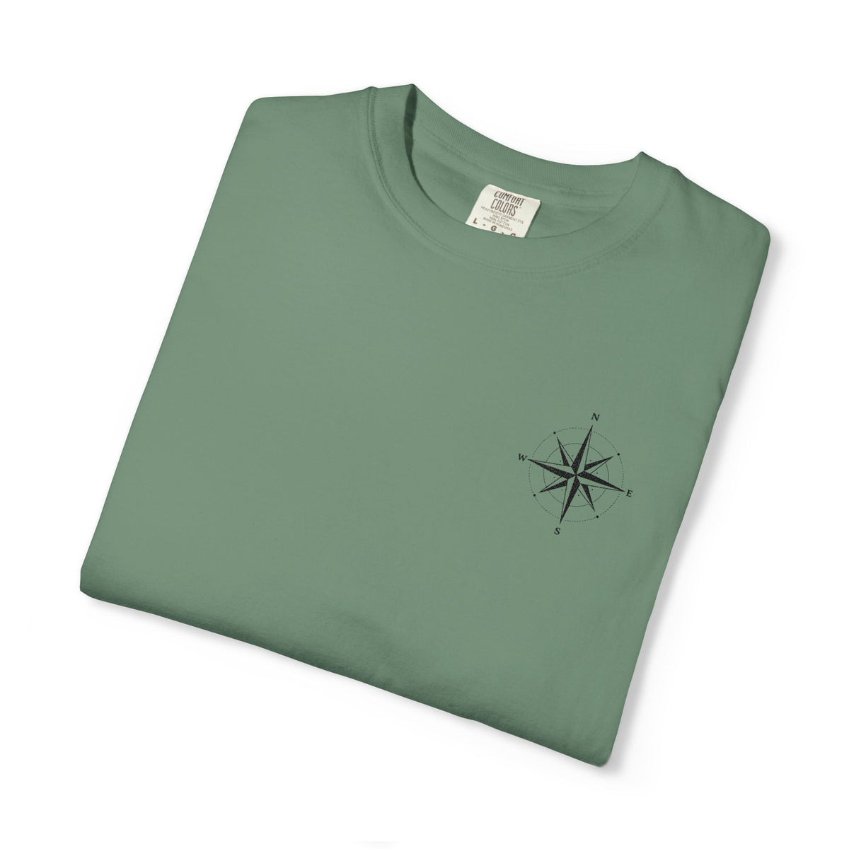 Compass Rose Pocket T-Shirt — Minimal Nautical Graphic Tee