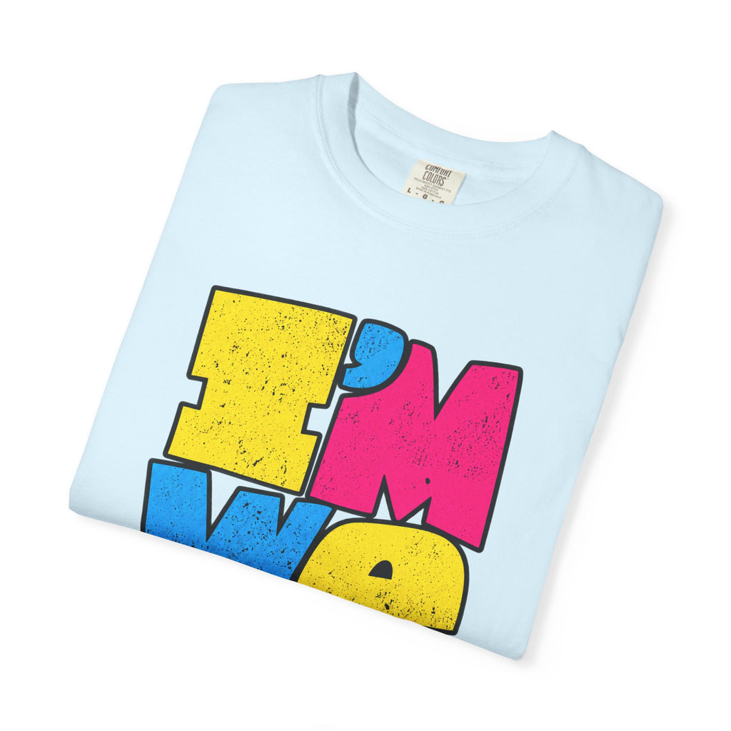 "I'M WEIRD" Colorblock Graphic T-Shirt — Retro Pop Statement Tee