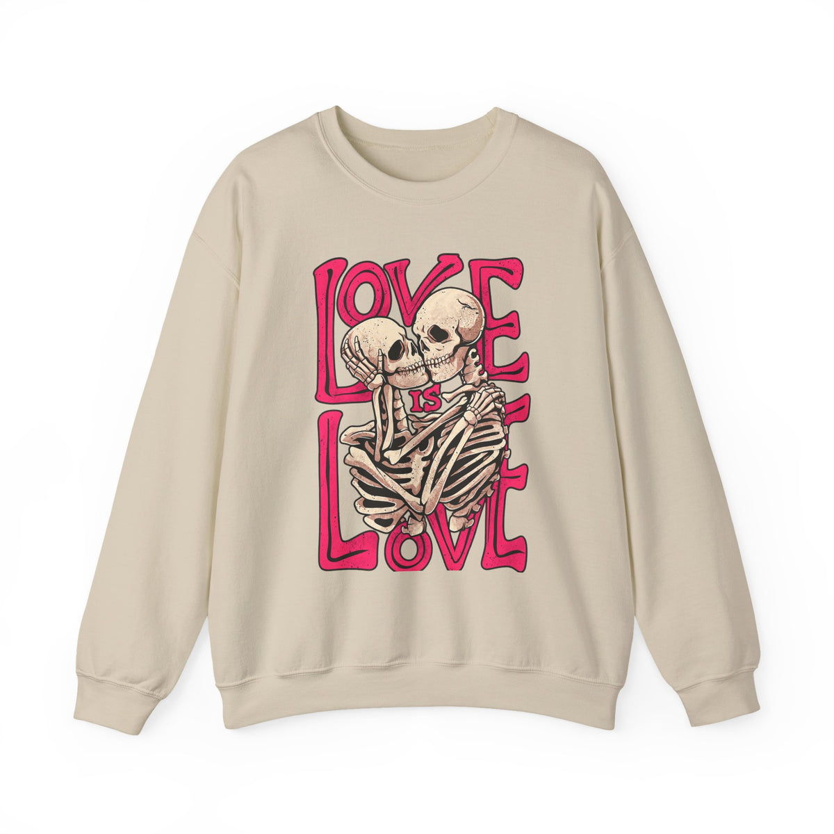 Skeleton Couple 'Love Is Love' Crewneck Sweatshirt